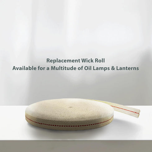 Light of Mine 5/8" Inch 33' Foot 100% Cotton Flat Wick for Paraffin Oil Lanterns and Oil Lamps
