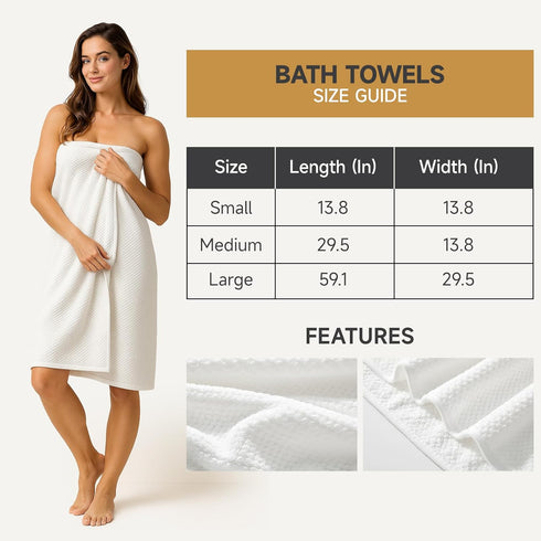 6 Set, Set 2 2 2 REDKISS Ultra Soft Piece Towel Premium White Towels for Bathroom, Highly Absorbent, Quick Dry