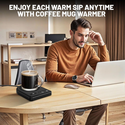 3 Settings,Coffee 2-12H Mug Warmer,Coffee Mug Warmer with Adjustable Temperature Warmer with Auto Shutoff