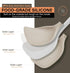 Hvygss 6Pcs Large Silicone Cooking Utensils Set: Heat Resistant Non-Stick with Wooden Handle