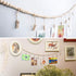 Wall Hanging Photo Display with Wooden Beads Garland, Collage Picture Frame for Boho Home Decor