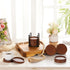 Set 6 Set, of Wooden Coasters With Holder - Coffee Table Coasters for Drinks, Modern Home Decor, Dining Table