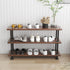 MUZIK 3-Tier Industrial Pipe Table Leg Set - Rustic Iron Pipe Shelves for Shoe Rack, Kitchen Rack, Storage Organizer