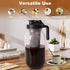 Cold Brew Coffee Maker, 64 oz Wide Mouth Mason Jar Pitcher with Stainless Steel Filter, Airtight & Leak-Proof