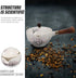 UPKOCH Japanese Tea Set, Teapot with Infuser, Blooming and Loose Leaf Tea Maker with Wooden Handle, Asian Kitchen Style