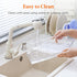 Lifewit Silverware Drawer Organizer, 5.75" x 11.65" Clear Utensil Tray, Stackable Plastic Cutlery Storage Box (3 Pack)
