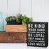 Be Kind Wooden Box Signs - Inspirational Desk Decor with Positive Quotes for Office