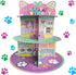 Terasilian Cartoon Cat Dollhouse Cupcake Stand 3-Tier Pink Cake Stand for 24 Cupcakes