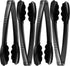 Plastic Tongs for Serving, Pack of 6, 9 Inch Heavy-Duty Reusable or Disposable Tongs for Catering and Events