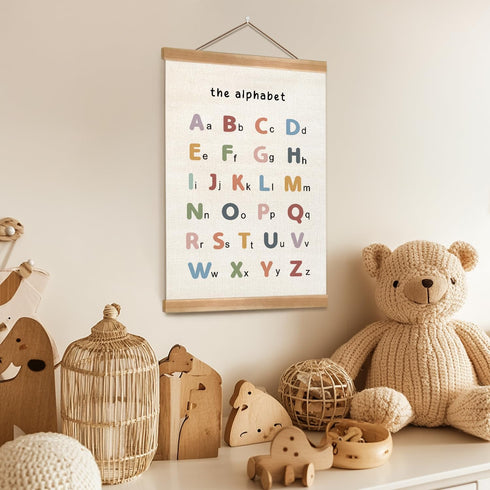 ZTGDA Set 2, (12x16inch ABC&123) Alphabet Numbers Poster of Alphabet Numbers Wall Art, ABC Banner Poster, Banner Wall