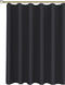 Biscaynebay Fabric Narrow Shower Stall Curtain Liners - 40" x 72", Black Water Resistant Bathroom Curtains