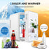 ECOWELL Mini Skincare Fridge with LED Mirror, 4L/6 Can for Makeup Cosmetic Beauty, Small Refrigerator for Bedroom Office