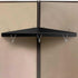 Metal Cubicle Corner Shelf with 3 Hooks for Office Fabric Walls, Hanging