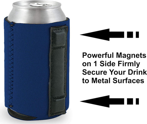 Merica F Yeah Magnetic Can Coolie, Navy (1)