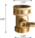 Xiny Tool Heavy Duty Brass Garden Hose Shut Off Valve, 3/4 Inch Solid Brass with 4 Extra Rubber Washers