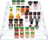 PMMASTO Tiered Spice Rack, Seasoning Organizer, Clear Acrylic Vertical Shelves Can Organizer