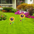 YEAHOME 2 Pack Garden Decor, 22.4“ Sunflower Garden Stakes, Metal Flowers with Shaking Head for Outdoor Decoration