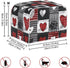 Bulopur Microwave Toaster Cover, Red Black White Love Heart Lattice, Quilted Dust Protection for Standard Toasters
