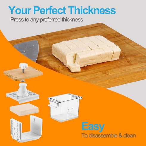 Valleyhike Tofu Press - Tofu Press Dishwasher Safe, Vegan Gifts Tofu Presser for Removing Water from Tofu Extra Firm