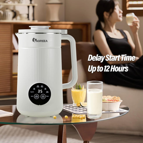 8-IN-1 35 oz 2H Countertop 10 12H IAGREEA Nut Milk Maker Machine, Soy Milk Maker, Oat, Soy, Plant Based and Dairy Free