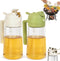 CJT 2 Pack Oil Dispenser Bottle for Kitchen, 2 in 1 Olive Oil