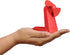 O2COOL Personal Battery Pocket Fan - Carabiner Clip, Flip Down Stand, Quiet Foam Blades - Red