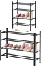 AceMining 4-Tier Expandable Shoe Rack, Adjustable Shoe Rack Shoe Organizer Shoe Shelf,