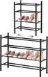 AceMining 4-Tier Expandable Shoe Rack, Adjustable Shoe Rack Shoe Organizer Shoe Shelf,