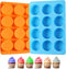 2PCS Silicone Oreo Molds: LCCOWOT 12 Cavity Round Baking Mold for Chocolate, Cookie, Mini Cake, Dishwasher Safe
