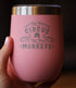 Not My Circus Not My Monkeys Wine Tumbler with Sliding Lid, Stemless Stainless Steel Insulated Cup, Funny Gift