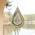 Wind Spinner with Flowing-Light Effect, Stainless Steel House Hanging Decoration 12“x 8“ with 360° Rotating Hook (1 pc)