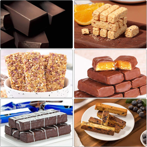 Mity Rain 2 Pack Silicone Caramel Candy Molds, 40 Cavity Narrow Rectangle Chocolate Bar Mold