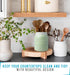 Comfify Wide Mouth Mason Jar Utensil Holder, Decorative Kitchenware Organizer Crock, Green, Large Size 7" Height