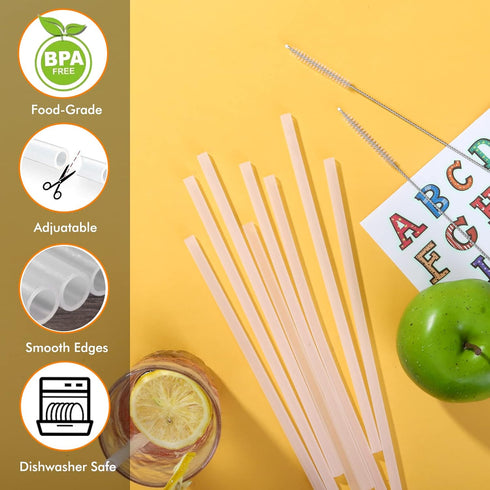 5 PCS Miracredo Replacement Straws for Hydro Flask Wide Mouth Bottle, Fit Takeya, Includes 2 Straw Cleaner Brushes