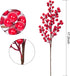 4 Pack 17 Inch Lvydec Artificial Red Berry Stems - Christmas Holly Berry Branches for Holiday Home Decor and Crafts