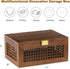 Decorative Rattan Storage Boxes: Solid Wood Woven Baskets with Lid, Keepsake Memory Jewelry Box, Natural Boho Organizer
