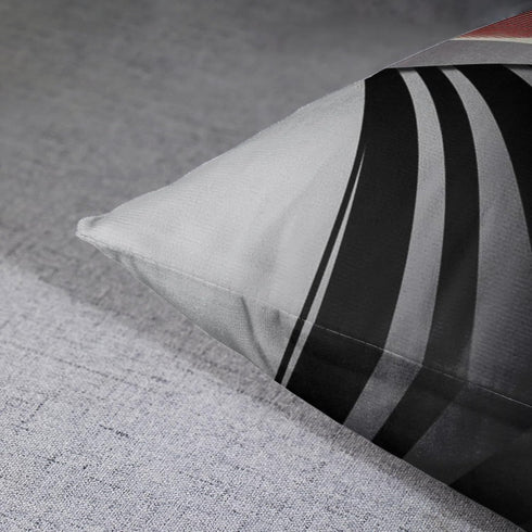 Emvency Set of 4 Throw Pillow Covers, Modern Abstract Red Stripes, 16x16 Inches, Home Decor