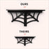 2 BELL BOOK AND CANDLE PC Spider Web Floating Shelves - Hang Separately or Together - Spooky Gothic Decor - Goth