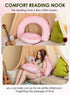 INSEN Reading Pillow with Back Support, Sit Up Bed Pillow for Reading, Nursing & Relaxation, for Adults, Moms and Kids