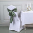 Efavormart 5pcs Eucalyptus Sage Green Satin Chair Sashes Tie Bows for Wedding