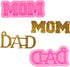 2 Pcs Mom and Dad Words Keychain Silicone Mold Set for DIY Mother's Day/Father's Day Gifts, Baking Cake Topper Decor