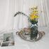 Yash Counter 15.8' 13', YANIZU Decorative Mirror Tray, Round with Handles, Organizer for Perfume, Makeup, Jewelry