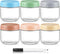 DRKIO 10 Oz Overnight Oats Containers with Lids, 6 Pack Glass Storage Jars for Meal Prep, Snacks, Yogurt