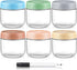 DRKIO 10 Oz Overnight Oats Containers with Lids, 6 Pack Glass Storage Jars for Meal Prep, Snacks, Yogurt
