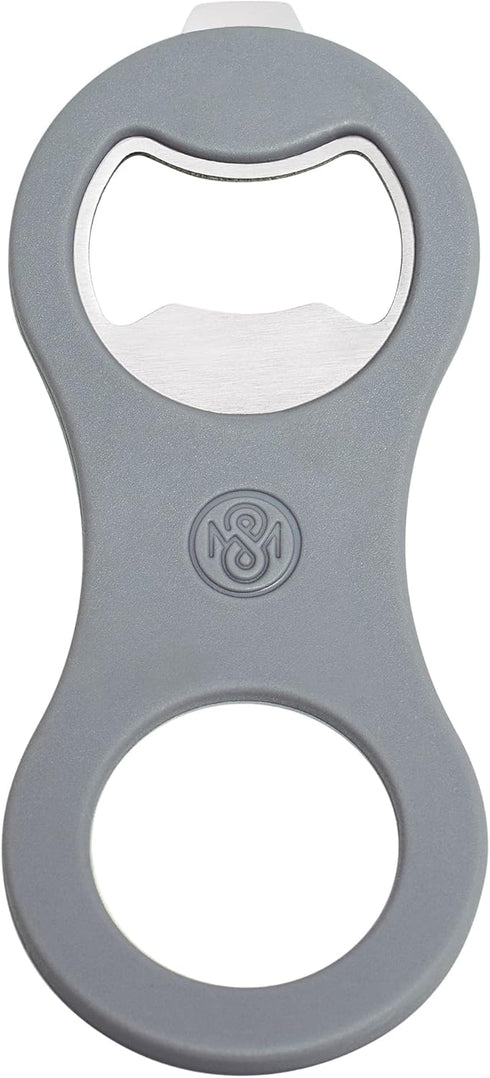 2 in 1 Magnetic Beer Bottle Opener for Refrigerator and RV, Soft Touch Silicone Surface Protects Fridge, Ideal Gift