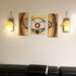 Set Besuerte Mason Jar Wall Sconces of Two, Wall Deco Cute Wall Decor with LED Fairy Lights, Art for Living Room Modern