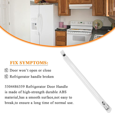 Blutoget Refrigerator Door Handle Slope Right 1 Pack, Fit for Frigidaire Models, Replaces 5304504507, 242059501