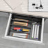 Silverware Drawer Organizer Cutlery Tray, Bamboo Black Small Kitchen Gadgets Holder for Flatware