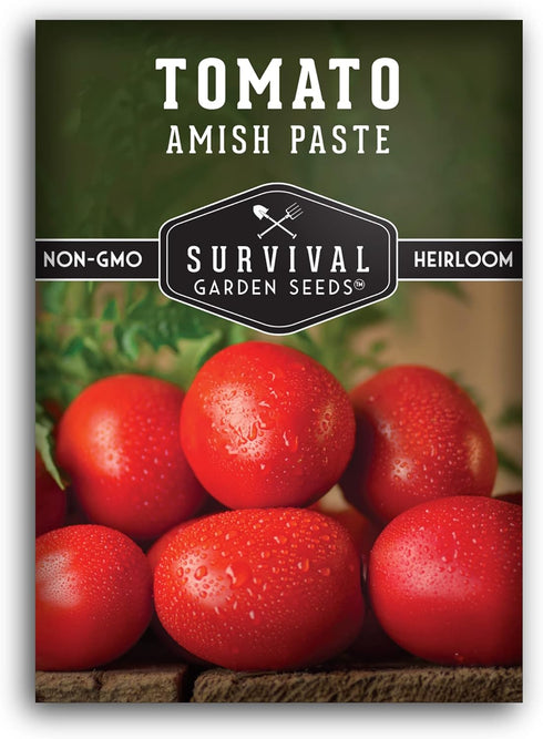 Amish Paste Tomato Seeds for Planting - Heirloom Indeterminate Non-GMO Variety -