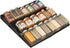 mDesign Expandable Plastic Deluxe Spice Rack, 3 Tier Slanted Drawer Organizer for Kitchen Cabinets